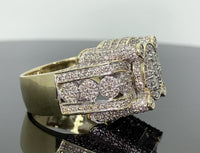 
              10K YELLOW GOLD 5.25 CARAT MENS REAL DIAMOND ENGAGEMENT WEDDING PINKY RING BAND
            