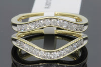 
              10K YELLOW GOLD SOLITAIRE ENHANCER .55 CARAT DIAMOND RING GUARD WRAP WEDDING BAND
            