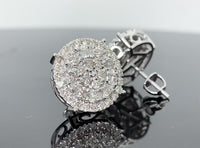 
              10K WHITE GOLD 2.25 CARAT MENS WOMENS 15 MM 100% GENUINE DIAMONDS EARRING STUDS
            