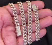 
              10K YELLOW GOLD 6.50 CARAT REAL DIAMOND 8MM 20 INCHES 49.29 GRAM GOLD CUBAN LINK CHAIN NECKLACE
            
