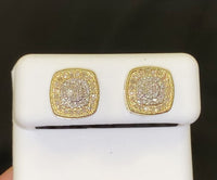 
              10K YELLOW GOLD .50 CARAT 10 MM 100% GENUINE DIAMONDS MENS/WOMENS EARRING STUDS
            