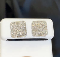 
              10K WHITE GOLD 1.75 CARAT 11 MM 100% GENUINE DIAMONDS MENS/WOMENS EARRING STUDS
            