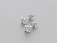 
              10K WHITE GOLD .35 CARAT 100% GENUINE DIAMONDS 5 MM MENS/WOMENS EARRING STUDS
            