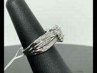 
              10K WHITE GOLD 1 CARAT WOMEN REAL DIAMOND ENGAGEMENT RING WEDDING RING BRIDAL
            