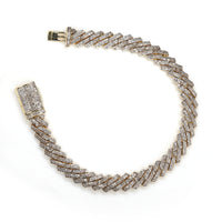 
              10K YELLOW GOLD 6.75 CARAT REAL DIAMOND 33.85 GRAMS 9MM 8.50 INCHES CUBAN LINK BRACELET
            