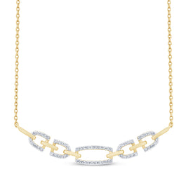 10K YELLOW GOLD .30 CARAT REAL DIAMOND PENDANT NECKLACE WITH GOLD CHAIN