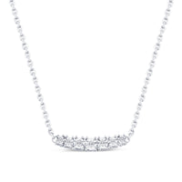 
              10K WHITE GOLD .10 CARAT REAL DIAMOND PENDANT NECKLACE WITH WHITE GOLD CHAIN
            