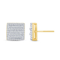 
              10K YELLOW GOLD 1.15 CARAT 11 MM 100% GENUINE DIAMONDS MENS/WOMENS EARRING STUDS
            