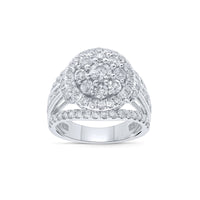 
              10K WHITE GOLD 3.25 CARAT WOMEN REAL DIAMOND ENGAGEMENT RING WEDDING RING BRIDAL
            