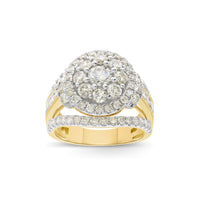 
              10K YELLOW GOLD 3.25 CARAT WOMEN REAL DIAMOND ENGAGEMENT RING WEDDING RING BRIDAL
            