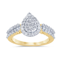 
              10K YELLOW GOLD 1.15 CARAT WOMEN REAL DIAMOND ENGAGEMENT RING WEDDING RING BRIDAL
            