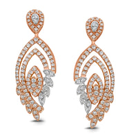
              10K ROSE GOLD 1 CARAT 30 MM REAL DIAMOND WOMENS LADIES HOOPS EARRINGS HUGGIE STUDS
            