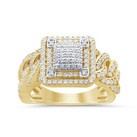 
              10K SOLID YELLOW GOLD 1 CARAT REAL DIAMOND ENGAGEMENT RING WEDDING PINKY BAND
            