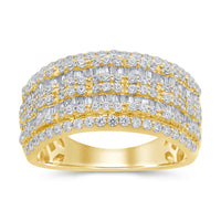 
              10K SOLID YELLOW GOLD 2 CARAT REAL DIAMOND ENGAGEMENT RING WEDDING PINKY BAND
            