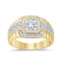 
              10K SOLID YELLOW GOLD 1.50 CARAT REAL DIAMOND ENGAGEMENT RING WEDDING PINKY BAND
            