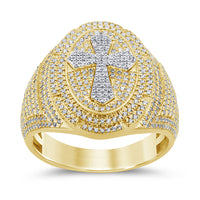 
              10K SOLID YELLOW GOLD 1 CARAT REAL DIAMOND ENGAGEMENT RING WEDDING PINKY BAND
            