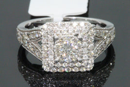 10K WHITE GOLD 1.25 CARAT WOMEN REAL DIAMOND ENGAGEMENT RING WEDDING RING BRIDAL