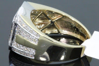 
              10K YELLOW WHITE GOLD 1.25 CARAT MENS REAL DIAMOND ENGAGEMENT WEDDING PINKY RING BAND
            