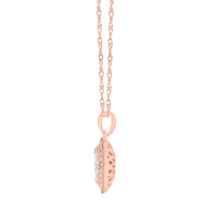 
              10K ROSE GOLD .30 CARAT REAL DIAMOND PENDANT NECKLACE WITH ROSE GOLD CHAIN
            