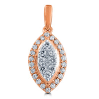 
              10K ROSE GOLD .30 CARAT REAL DIAMOND PENDANT NECKLACE WITH ROSE GOLD CHAIN
            