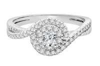 
              10K WHITE GOLD .60 CARAT WOMEN DIAMOND ENGAGEMENT RING WEDDING BRIDAL
            