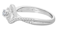 
              10K WHITE GOLD .60 CARAT WOMEN DIAMOND ENGAGEMENT RING WEDDING BRIDAL
            