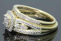 
              10K YELLOW GOLD .50 CARAT REAL DIAMOND ENGAGEMENT RING WEDDING BAND BRIDAL SET
            