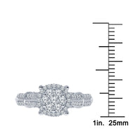 
              10K WHITE GOLD .85 CARAT WOMEN REAL DIAMOND ENGAGEMENT RING WEDDING RING BRIDAL
            