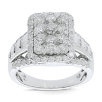 
              10K WHITE GOLD 2.25 CARAT REAL DIAMOND ENGAGEMENT RING WEDDING RING BRIDAL
            