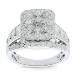 10K WHITE GOLD 2.25 CARAT REAL DIAMOND ENGAGEMENT RING WEDDING RING BRIDAL
