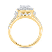 
              10K YELLOW GOLD 1.50 CARAT WOMENS REAL DIAMOND ENGAGEMENT RING WEDDING BAND SET
            