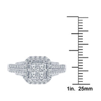 
              10K WHITE GOLD .75 CARAT WOMEN REAL DIAMOND ENGAGEMENT RING WEDDING RING BRIDAL
            