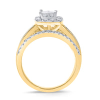 
              10K YELLOW GOLD 1.50 CARAT PRINCESS DIAMOND ENGAGEMENT RING WEDDING RING BRIDAL
            