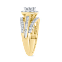 
              10K YELLOW GOLD 1.50 CARAT PRINCESS DIAMOND ENGAGEMENT RING WEDDING RING BRIDAL
            