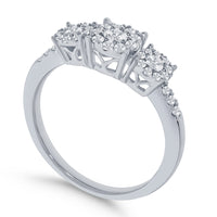 
              10K WHITE GOLD .60 CARAT WOMEN REAL DIAMOND ENGAGEMENT RING WEDDING RING BRIDAL
            