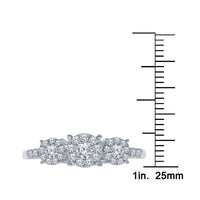 
              10K WHITE GOLD .60 CARAT WOMEN REAL DIAMOND ENGAGEMENT RING WEDDING RING BRIDAL
            