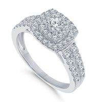 
              10K WHITE GOLD 1 CARAT WOMEN REAL DIAMOND ENGAGEMENT RING WEDDING RING BRIDAL
            