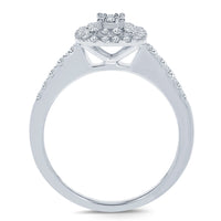 
              10K WHITE GOLD .60 CARAT WOMEN REAL DIAMOND ENGAGEMENT RING WEDDING RING BRIDAL
            