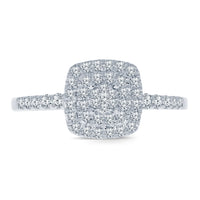 
              10K WHITE GOLD .60 CARAT WOMEN REAL DIAMOND ENGAGEMENT RING WEDDING RING BRIDAL
            