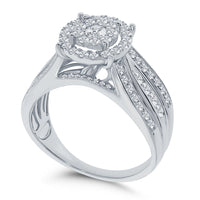 
              10K WHITE GOLD 1 CARAT WOMEN REAL DIAMOND ENGAGEMENT RING WEDDING RING BRIDAL
            