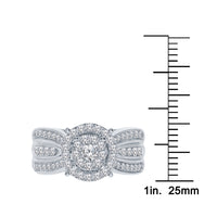 
              10K WHITE GOLD 1 CARAT WOMEN REAL DIAMOND ENGAGEMENT RING WEDDING RING BRIDAL
            