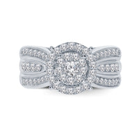 
              10K WHITE GOLD 1 CARAT WOMEN REAL DIAMOND ENGAGEMENT RING WEDDING RING BRIDAL
            