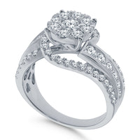
              10K WHITE GOLD 1.75 CARAT WOMEN REAL DIAMOND ENGAGEMENT RING WEDDING RING BRIDAL
            