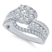 
              10K WHITE GOLD 1.75 CARAT WOMEN REAL DIAMOND ENGAGEMENT RING WEDDING RING BRIDAL
            