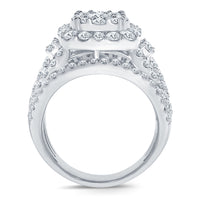 
              10K WHITE GOLD 3 CARAT WOMEN REAL DIAMOND ENGAGEMENT RING WEDDING RING BRIDAL
            