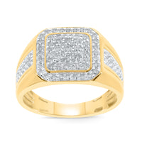 
              10K YELLOW GOLD 1.15 CARAT MENS REAL DIAMOND ENGAGEMENT WEDDING PINKY RING BAND
            