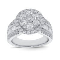 
              10K WHITE GOLD 2.25 CARAT WOMEN REAL DIAMOND ENGAGEMENT RING WEDDING RING BRIDAL
            
