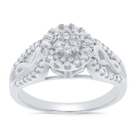 
              10K WHITE GOLD .60 CARAT REAL DIAMOND ENGAGEMENT RING WEDDING RING BRIDAL
            