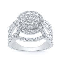 
              10K WHITE GOLD 1.60 CARAT WOMEN REAL DIAMOND ENGAGEMENT RING WEDDING RING BRIDAL
            