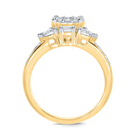 
              10K YELLOW GOLD 1.75 CT WOMEN REAL DIAMOND ENGAGEMENT RING WEDDING BAND RING SET
            